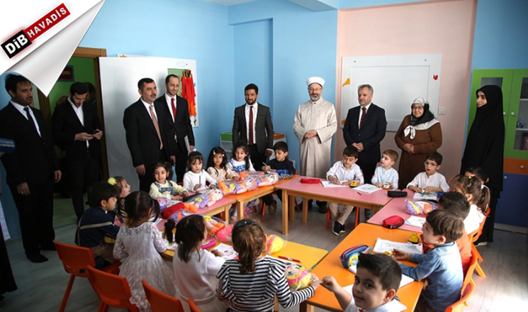 Diyanet İşleri Başkanı Erbaş, 4-6 yaş Kur’an kursu ve Diyanet Gençlik Merkezi açılışlarına katıldı